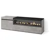 Image de Meuble TV Banc Télé 150x45x35cm Pour les TV jusquà 65 1feu électrique Gris Ciment RF2472