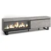 Image de Meuble TV Banc Télé 208x35x57cm Pour les TV jusquà 80 Cheminée électrique XXL couleur Gris Ciment RF3205