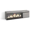 Image de Meuble TV Banc Télé 160 Pour les TV jusquà 65 Cheminée électrique XXL Ciment RF3237