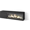 Image de Meuble TV Banc Télé 160 Pour les TV jusquà 65 Cheminée électrique XXL Noir RF3244