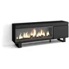 Image de Meuble TV Banc Télé 160 Pour les TV jusquà 65 Cheminée électrique XXL Design industriel Noir RF3245