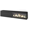 Image de Meuble TV Banc Télé 210 Pour les TV jusquà 80 Cheminée électrique XXL Noir RF3257