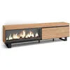 Image de Meuble TV Banc Télé 210 Pour les TV jusquà 80 Cheminée électrique XXL Design industriel Beige RF3276