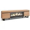 Image de Meuble TV Banc Télé 210 Pour les TV jusquà 80 Cheminée électrique XXL Design industriel Beige RF3277