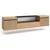 Image de Meuble TV Banc Télé 200x35x45cm Pour les TV jusquà 80 Suspendu Mural Chêne RF3314