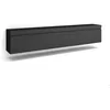 Image de Meuble TV Banc Télé 240x35x45 cm Suspendu Mural Noir RF3596