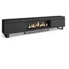 Image de Meuble TV Banc Télé 267x35x57 cm TV grand format Cheminée électrique XXL Design industriel Noir RF3601