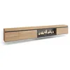 Image de Meuble TV Banc Télé 317x35x45 cm feu électrique XXL Suspendu Mural Chêne RF3677