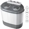 Image de Mini Machine à Laver Portable Camping 3Kg Lavage 1Kg Centrifugeuse 2 Compartimen Briebe WM1140 190 W Blanc/Bleu