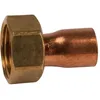 Image de Douille cuivre réduite avec écrou à souder - 2 pièces - F 3/4 - diamètre 14 mm