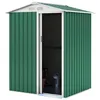 Image de Abri de Jardin Métallique - GARDIUN - Milton - Porte Coulissante - Vert/Blanc - 025mm