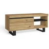 Image de Meuble TV mod.NATURALE Chêne/Noir 1 porte et 2 logements salon-séjour 120x40x53cm RF980