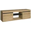 Image de Meuble TV mod.NATURALE couleur Chêne/Noir 2 portes et 2 logements 140x40x41cm RF890