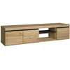 Image de Meuble TV mod.NATURALE couleur Chêne/Noir 2 portes et 2 logements 160x40x41cm RF891