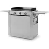 Image de Chariot fermé pour plancha - FORGE ADOUR - CH MIF 75 - Inox - 2 tablettes Push-to-open - 4 roues pivotantes (2 avec stop)