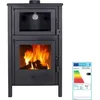 Image de Poêle à bois QUARTZ 9 kW avec four intégré   Rendement 78 %   Chauffe 210 m³   Acier et vermiculite   Sortie 120 mm   Classe A