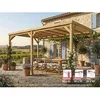 Image de Pergola en bois Toulouse avec toit semi-ouvert 600 x 300 cm - Maderland