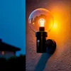 Image de Applique Murale Extérieure Acier Inoxydable avec Détecteur PIR Optic Noir