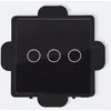 Image de Interrupteur Tactile Triple Modern Noir