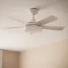 Image de Ventilateur de Plafond Silencieux Patroclo Blanc 106cm Motor DC Télécommande Avec lumière