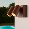 Image de Applique Murale Extérieure LED 18W Aluminium CCT Sélectionnable Deux Spots Kuriya Rouille