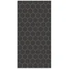 Image de Tapis Vinyle Panorama Mosaïque Hexagones Gris 60x200 cm - Tapis pour Cuisine Bureau et Salon en PVC