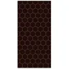 Image de Tapis Vinyle Panorama Mosaïque Hexagones Noir 40x80 cm - Tapis pour Cuisine Bureau et Salon en PVC