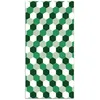Image de Tapis Vinyle Panorama Mosaïque Hexagones de Ton Vert 40x80 cm - Tapis pour Cuisine Bureau et Salon en PVC