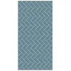 Image de Tapis Vinyle - Panorama - Mosaïque de Briques Bleues - 60x110 cm - Résistant - Intérieur/Extérieur