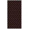 Image de Tapis Vinyle Panorama Mosaïque de Briques Noires 80x150 cm - Tapis pour Cuisine Bureau et Salon en PVC