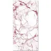 Image de Tapis Vinyle Panorama Marbre Blanc et Rose 40x80 cm - Tapis pour Cuisine Bureau et Salon en PVC