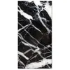 Image de Tapis Vinyle - Panorama - Marbre Noir - 80x300 cm - Résistant - Intérieur/Extérieur