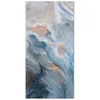 Image de Tapis Vinyle - Panorama - Marbre Bleu et Orange - 120x160 cm - Résistant - Intérieur/Extérieur