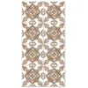 Image de Tapis Vinyle Panorama Carreaux Ciments Cordoue Brun 140x200 cm - Tapis pour Cuisine Bureau et Salon en PVC