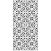 Image de Tapis Vinyle Panorama Carreaux Ciments Fleur Gris 40x80 cm - Tapis pour Cuisine Bureau et Salon en PVC