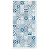 Image de Tapis Vinyle Panorama Carreaux Ciments Love Bleu 40x80 cm - Tapis pour Cuisine Bureau et Salon en PVC