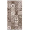 Image de Tapis Vinyle Panorama Carreaux Ciments Nijar Brun 80x150 cm - Tapis pour Cuisine Bureau et Salon en PVC
