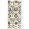 Image de Tapis Vinyle Panorama Carreaux Ciments Triana Orange 60x200 cm - Tapis pour Cuisine Bureau et Salon en PVC