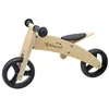 Image de Vélo Sans Pédales Montessori Robincool Fast Wheels 63x32x36 cm Transformable en Tricycle en Bois Éco Couleur Naturel et Noir