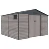 Image de Abri de Jardin en Métal Gardiun Surrey 1085 m2 Extérieur 340x319x226 cm en Acier avec Fenêtre Latérale et Effect Bois Grainé