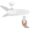Image de Ventilateur de Plafond Kekai Levante DC 105x38 cm 55W Blanc avec Pales Blanches Lumière Réglable Minuterie et Télécommande