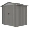 Image de Abri Métallique Gardiun Grunewald 403 m2 Extérieur 240x168x220 cm Acier avec Fenêtre Latérale et Double Porte 106x178 cm