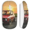 Image de Souris sans fil - Volkswagen - Golf GTI - Rouge vintage - Clé USB wifi - Compatible Mac et PC