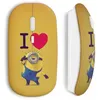 Image de Souris sans Fil - I love minion - Jaune - Compatible Mac et PC - Clé USB wifi incluse