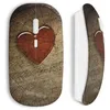 Image de Souris sans Fil - MANIACASE - Rouge - Clé USB Wi-Fi - Compatible Mac et PC - Design Coeur