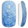 Image de Souris sans fil - MANIACASE - Bleu Clair Neige - Clé USB wifi incluse - Compatible Mac et PC - Technologie WiFi