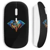 Image de Souris sans fil - Diamant - Noir - Clé USB wifi incluse - Compatible Mac et PC - Ergonomique