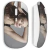 Image de Souris Sans Fil - MANIACASE - Olivia Wilde - Blanc - USB Wifi - Compatible Mac et PC