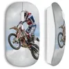 Image de Souris sans fil - MANIACASE - Motocross - Couleur blanche - Clé USB incluse - Compatible Mac et PC