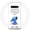 Image de Coque pour Samsung Galaxy s10 plus Lilo et Stitch Ohana Citation Blanc